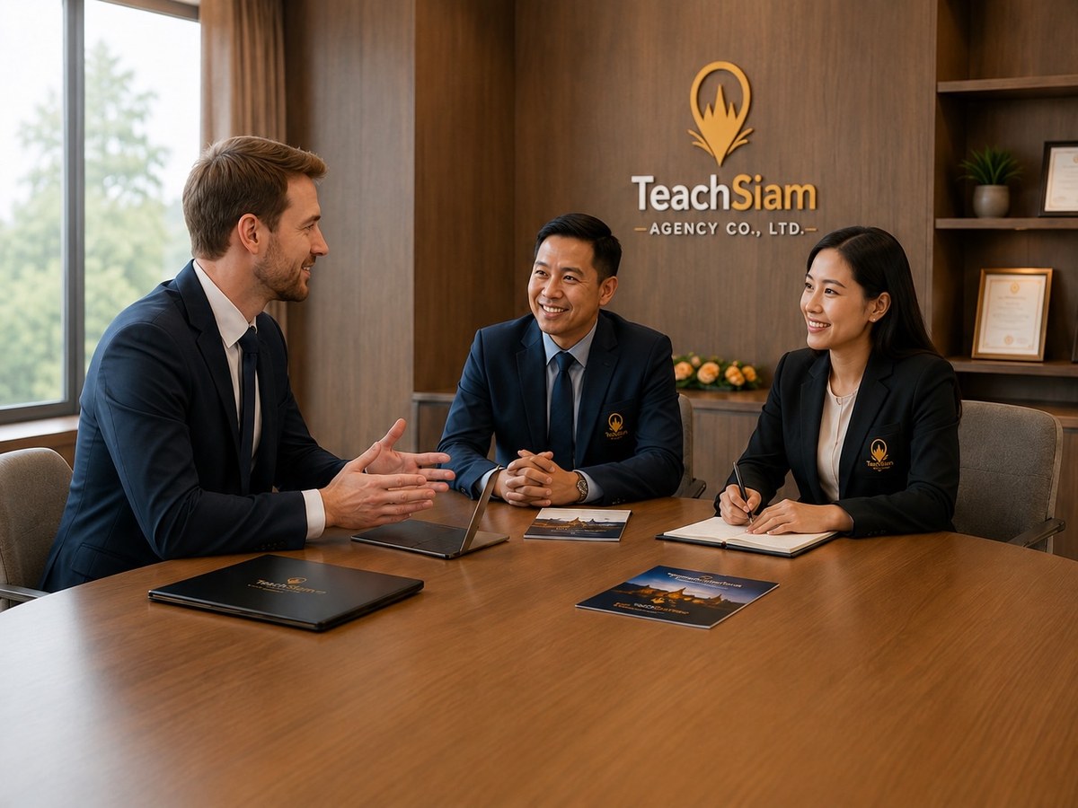 TeachSiam team meeting international teachers